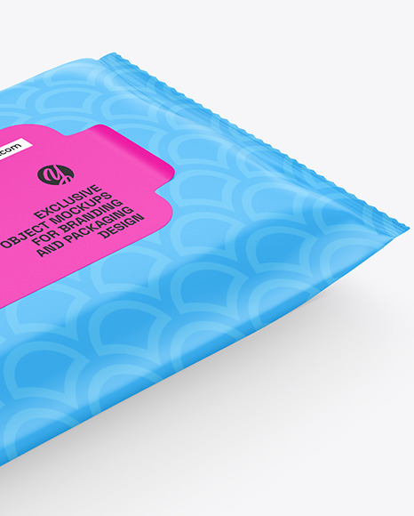 Matte Wet Wipes Mockup