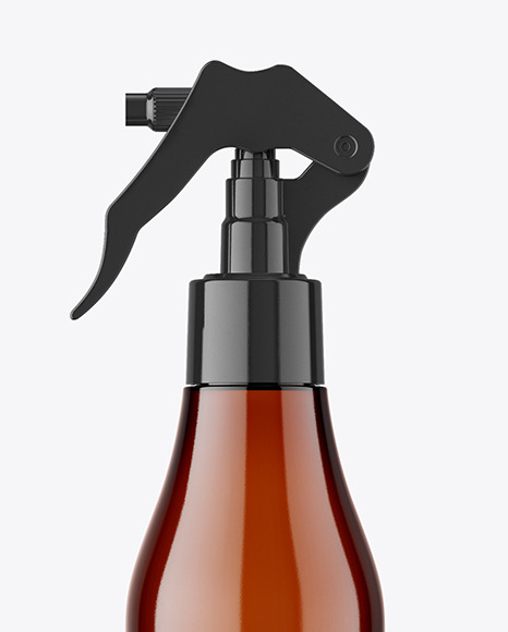 Amber Spray Bottle Mockup