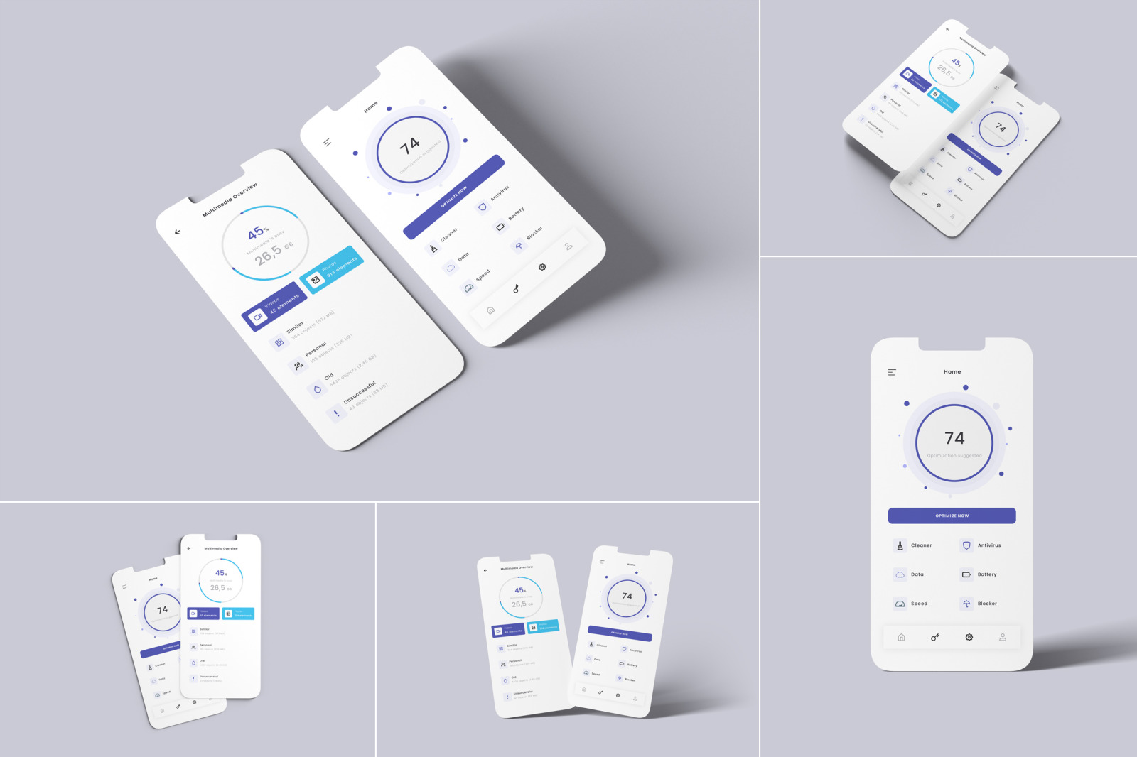 Smartphone Screen Mockups Smartphone Screen Mockups