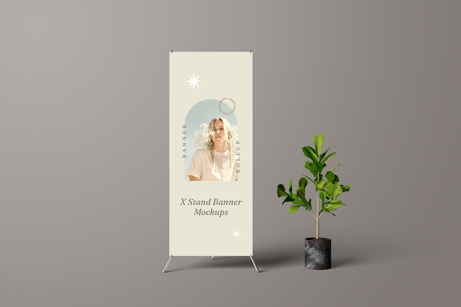 X Stand Banner Mockups