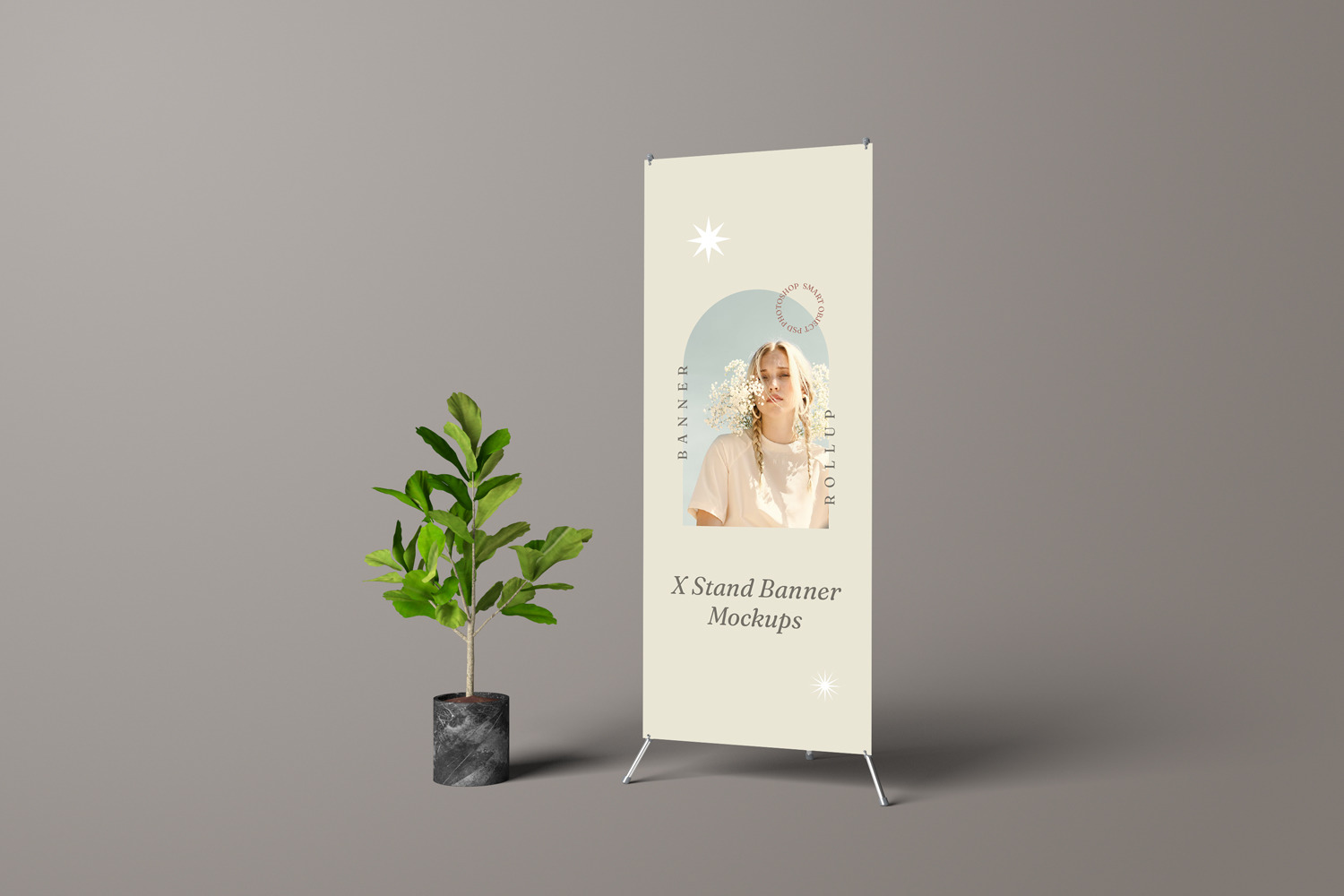 X Stand Banner Mockups