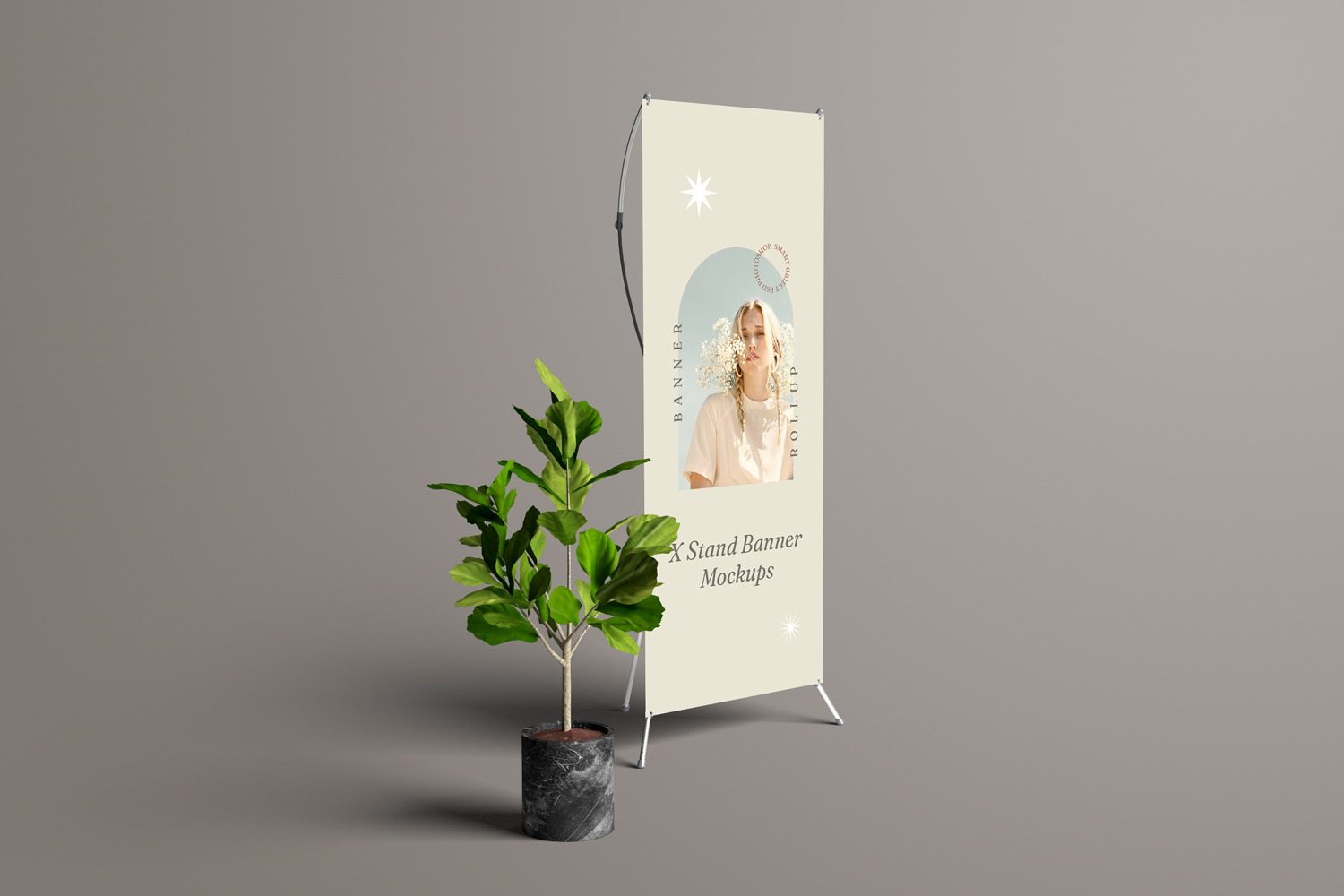 X Stand Banner Mockups