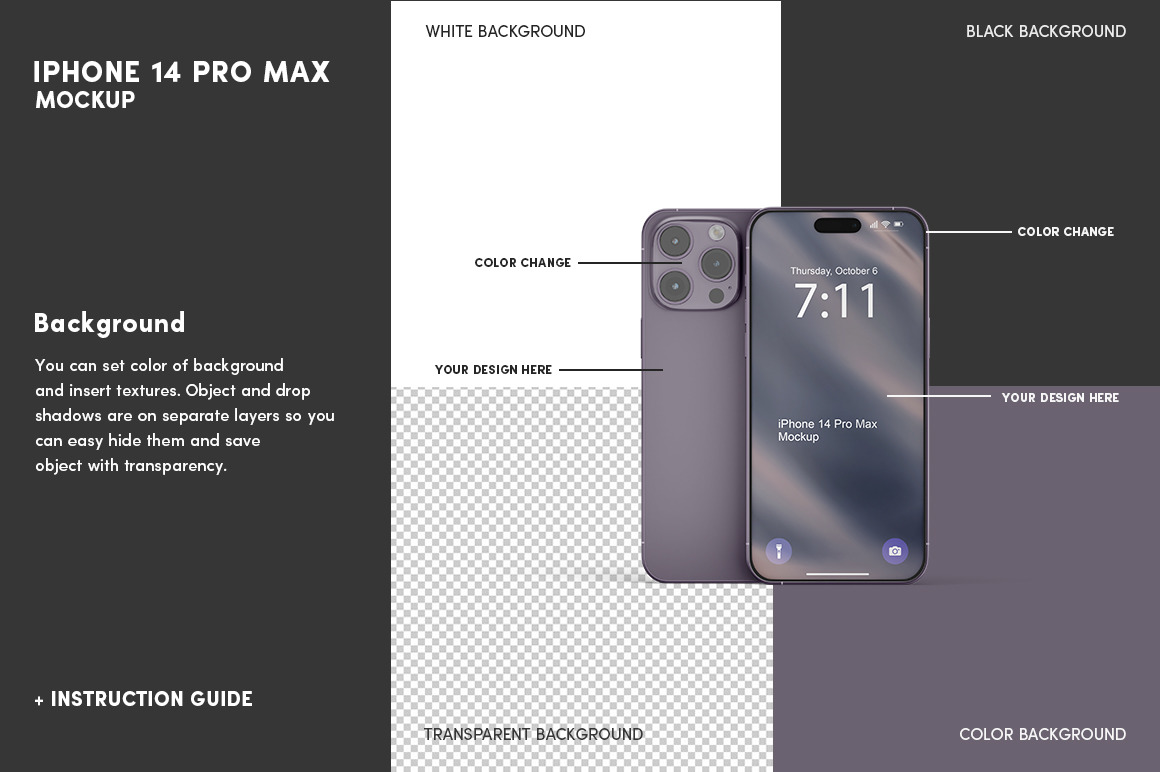 Iphone 14 Pro Max Mockup Set