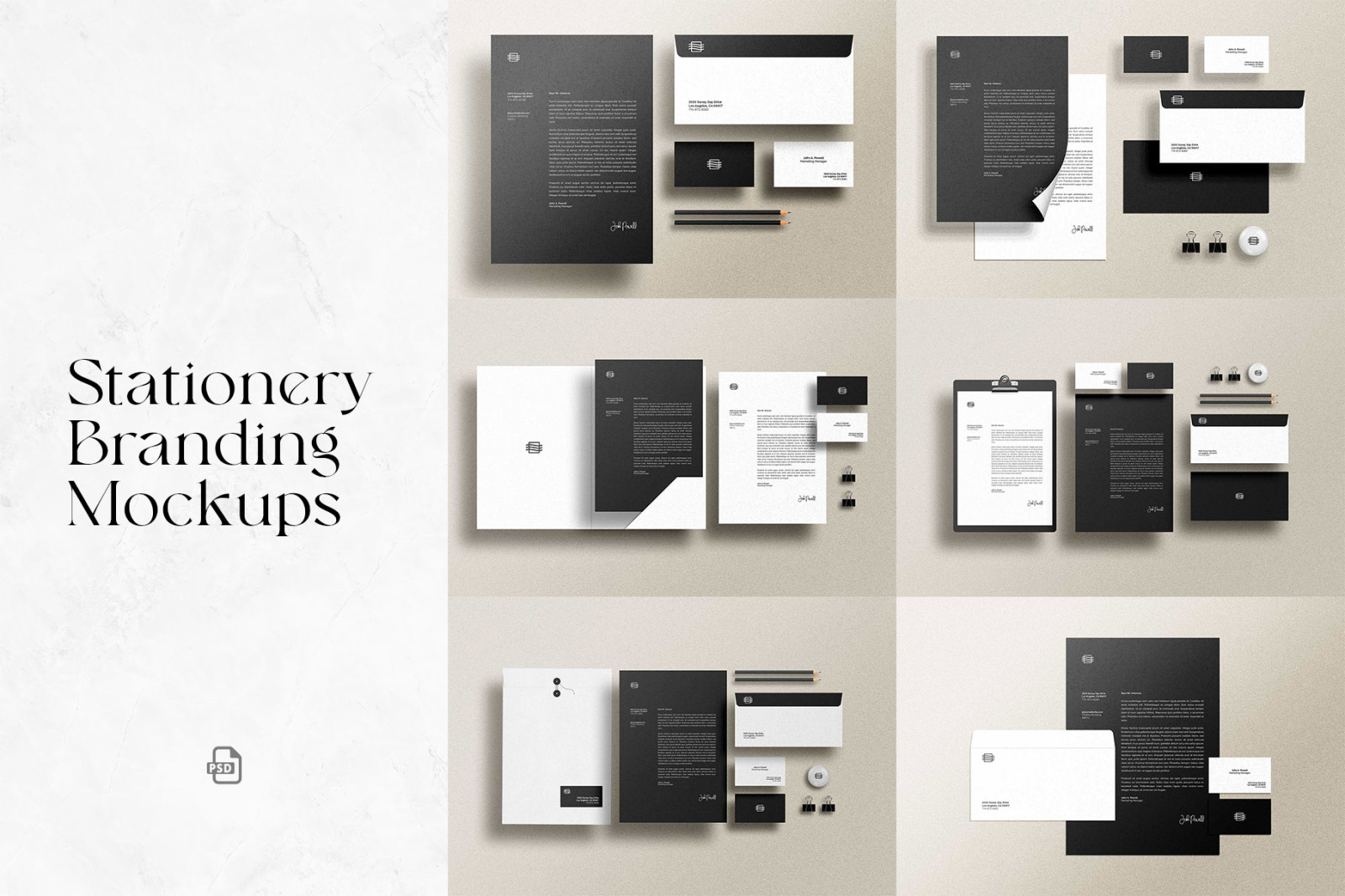 Stationery &amp; Branding Mockups Vol.6