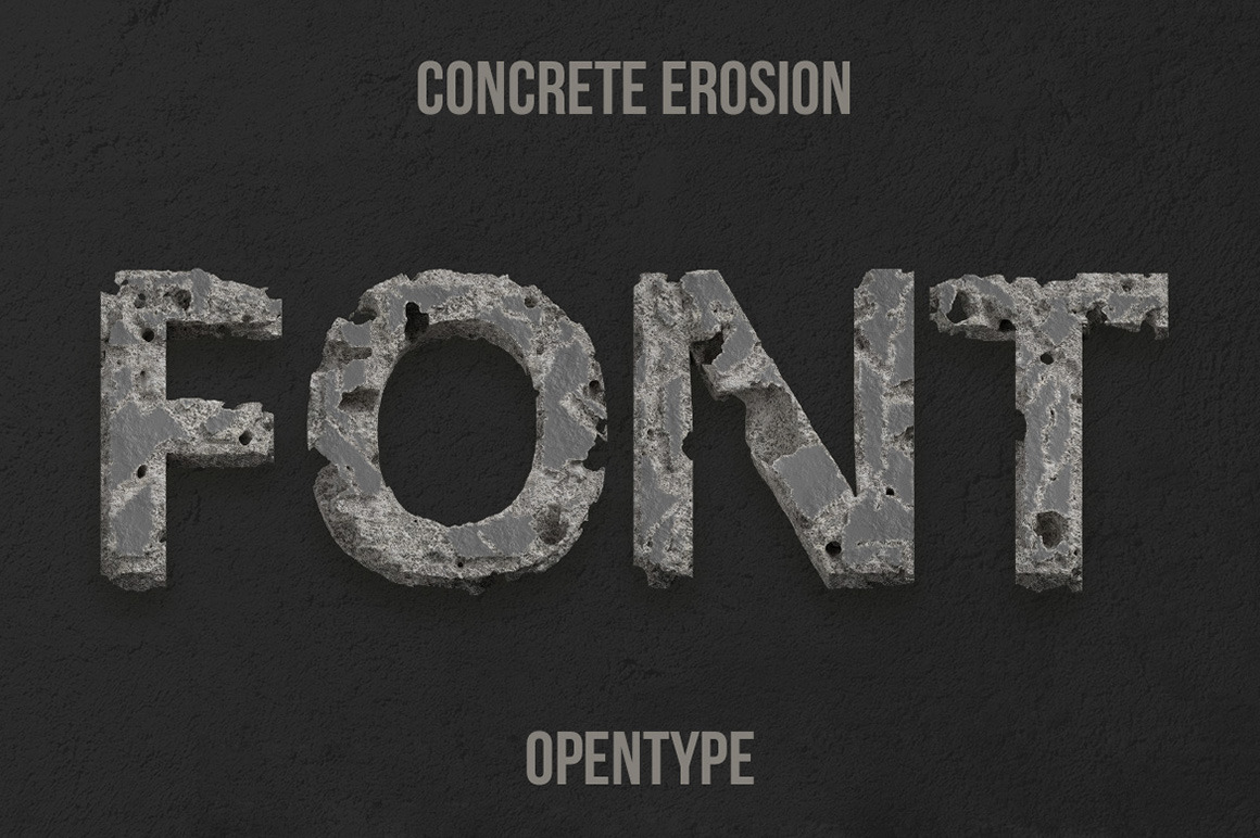 Concrete Erosion Font Concrete Erosion Font
