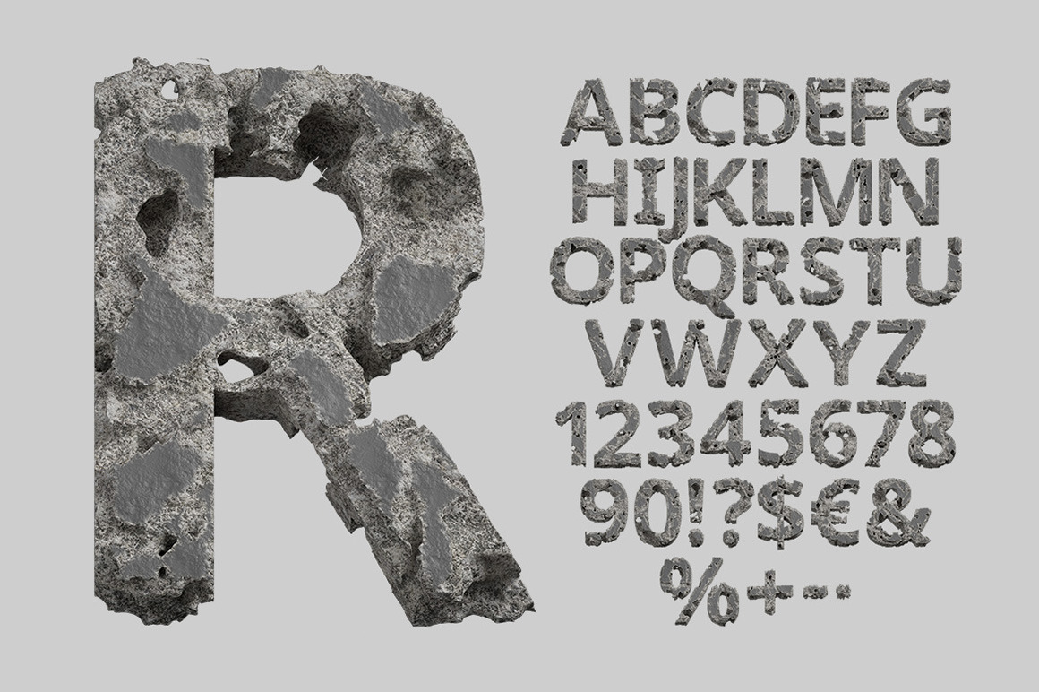 Concrete Erosion Font Concrete Erosion Font