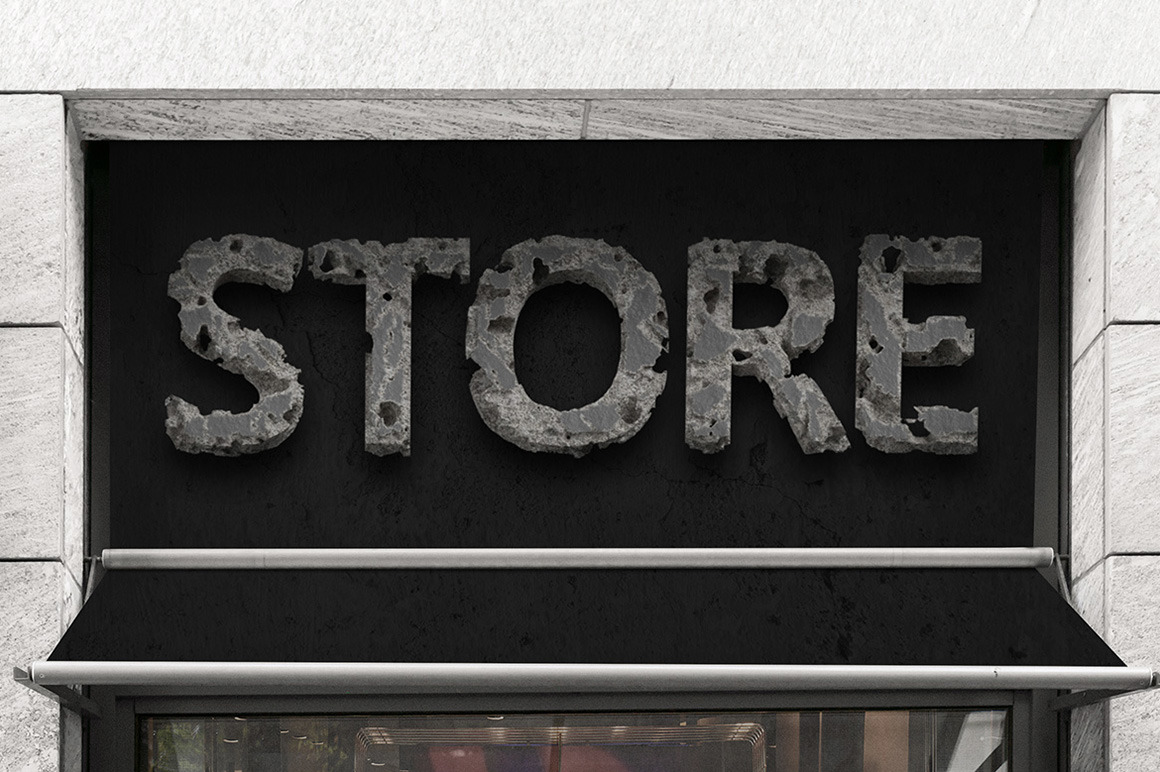 Concrete Erosion Font Concrete Erosion Font