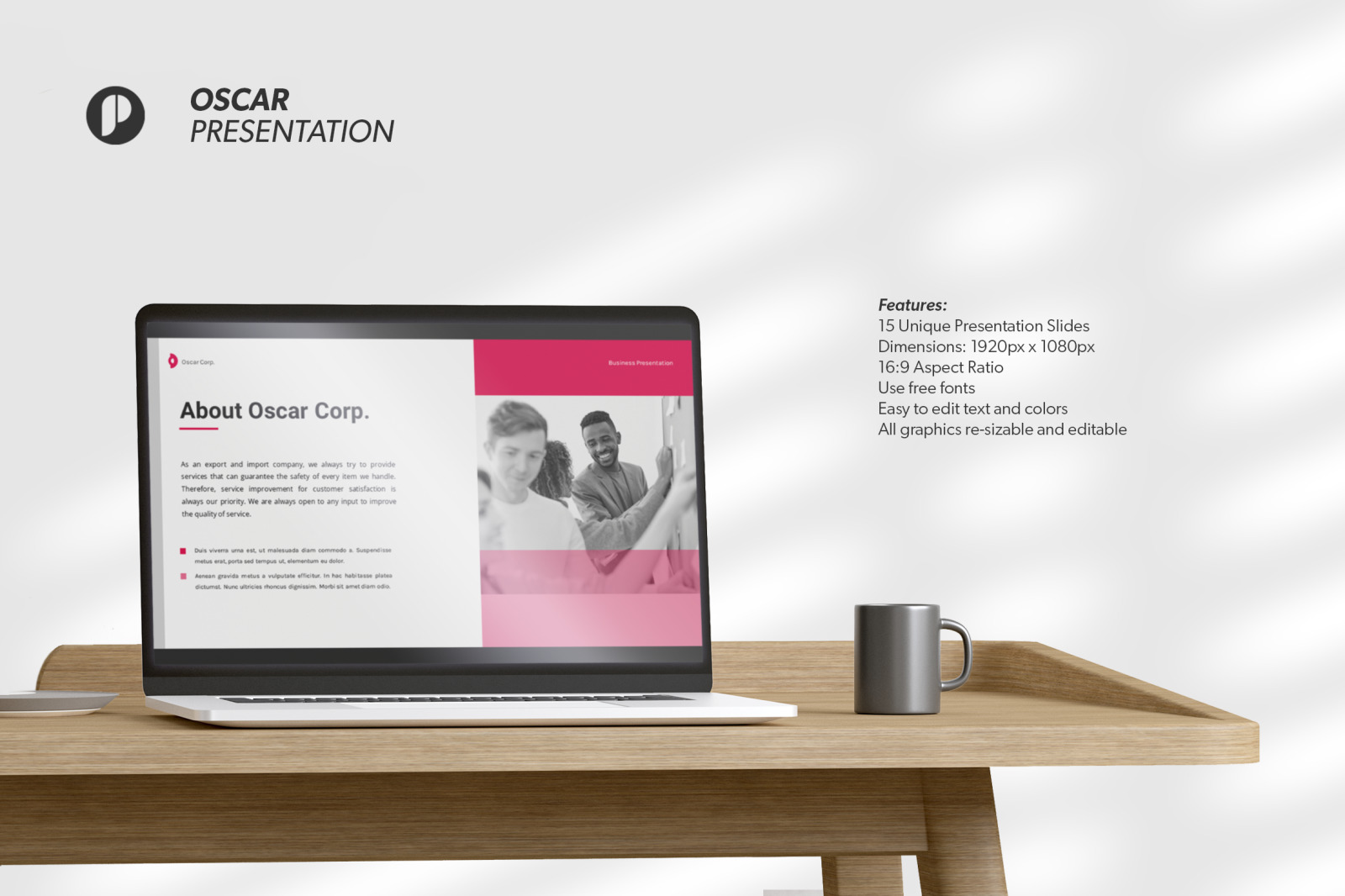 Oscar – magenta professional business presentation