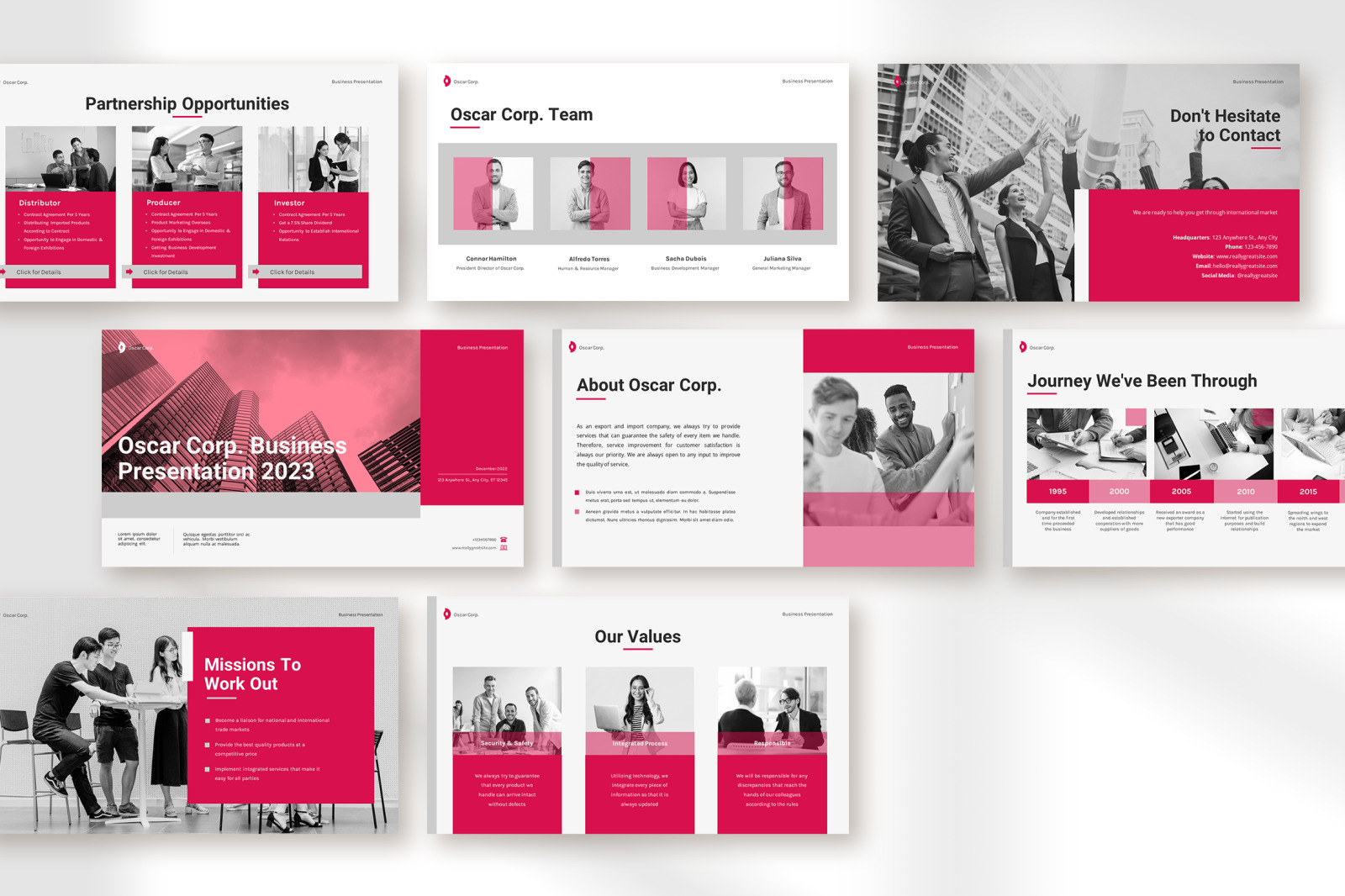 Oscar – magenta professional business presentation