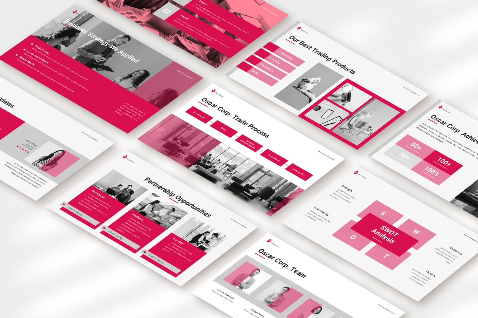 Oscar – magenta professional business presentation