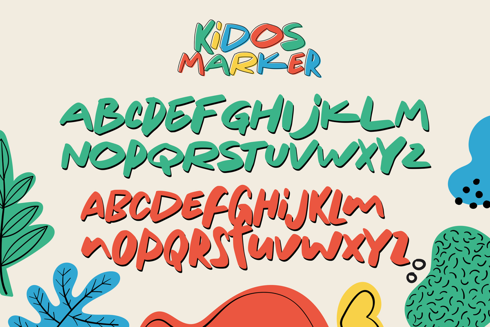 Kidos Marker - Playful Display Font Kidos Marker - Playful Display Font