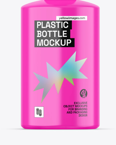 Glossy Cosmetic Bottle w/ Pump Mockup