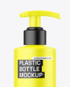 Matte Plastic Bottle with Pump Mockup