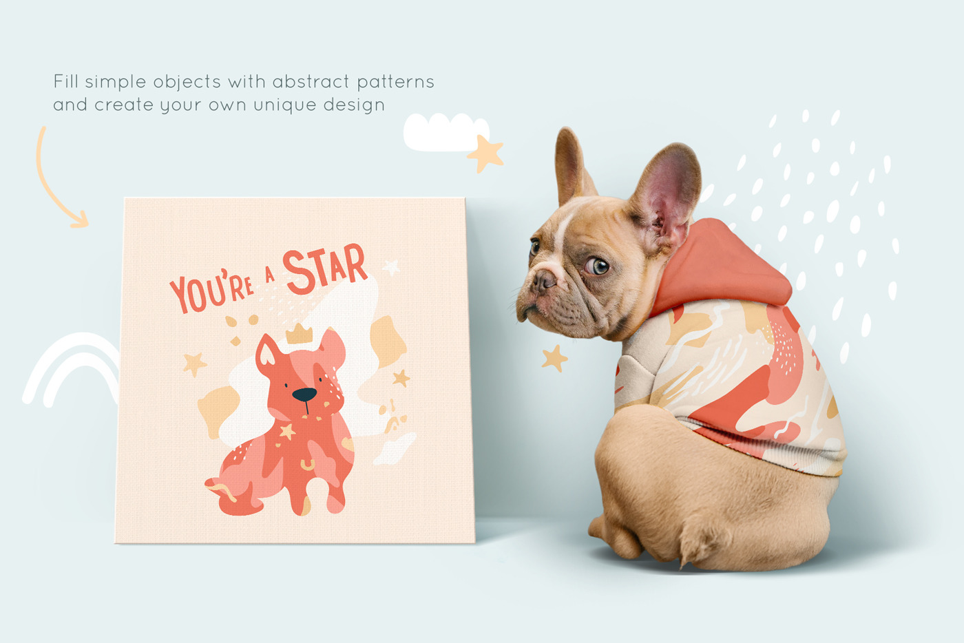 Funny dogs party elements collection Funny dogs party elements collection
