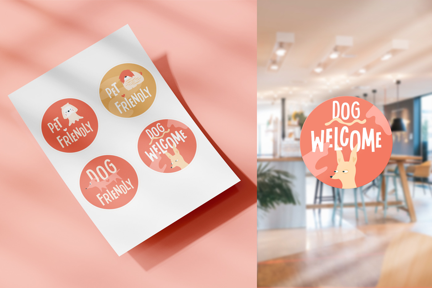 Funny dogs party elements collection Funny dogs party elements collection