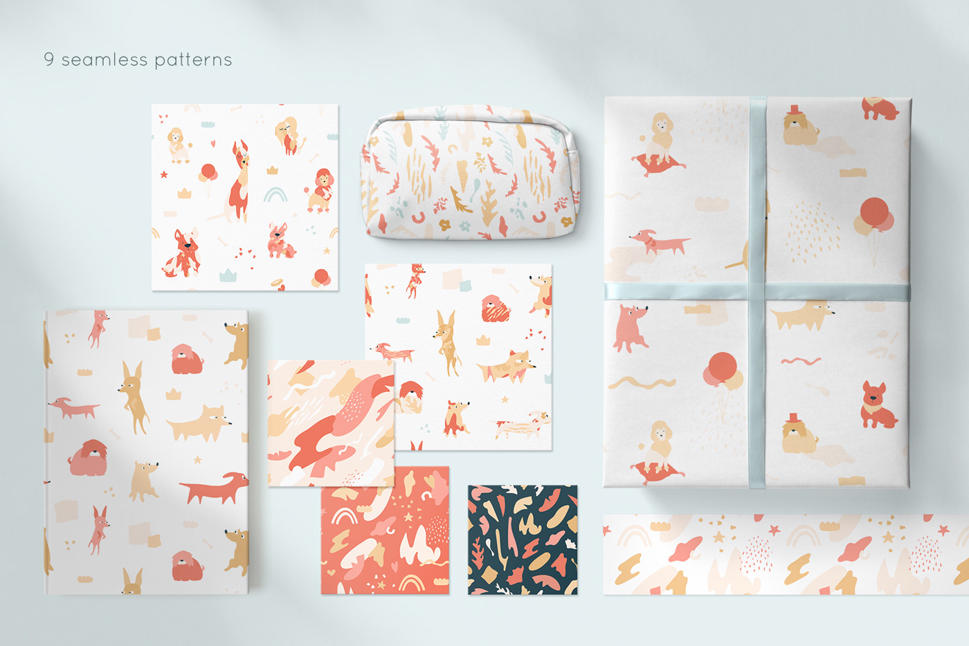 Funny dogs party elements collection Funny dogs party elements collection