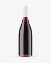 Clear Glass Red Wine Bottle Mockup