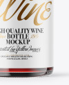 Clear Glass Red Wine Bottle Mockup