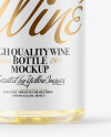 Clear Glass White Wine Bottle Mockup