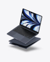 Two MacBook Air M2 Midnight Mockup