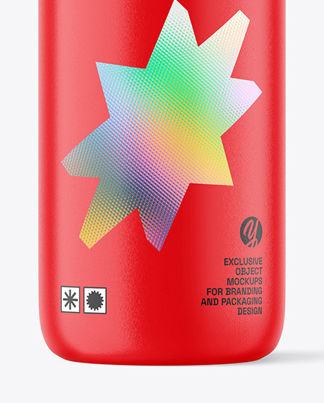 Matte Plastic Bottle with Pump Mockup