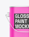 Glossy Paint Bucket Mockup