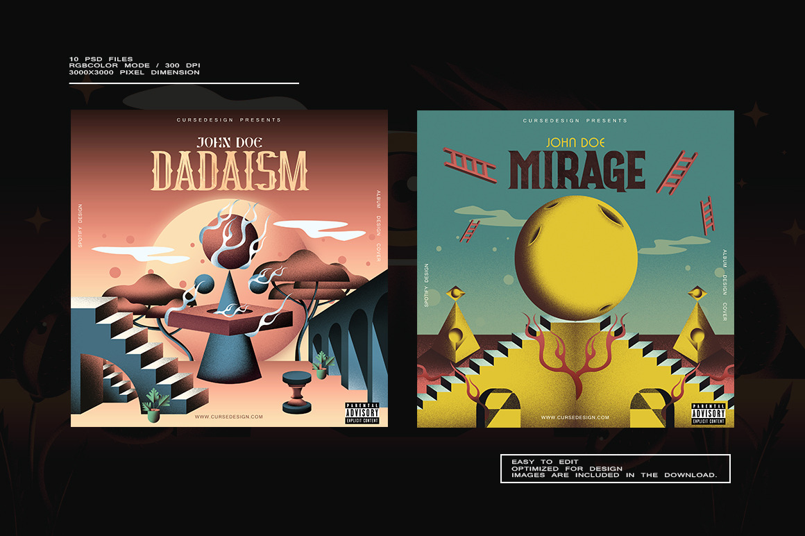 Surrealism Album Cover Design Bundle Surrealism Album Cover Design Bundle