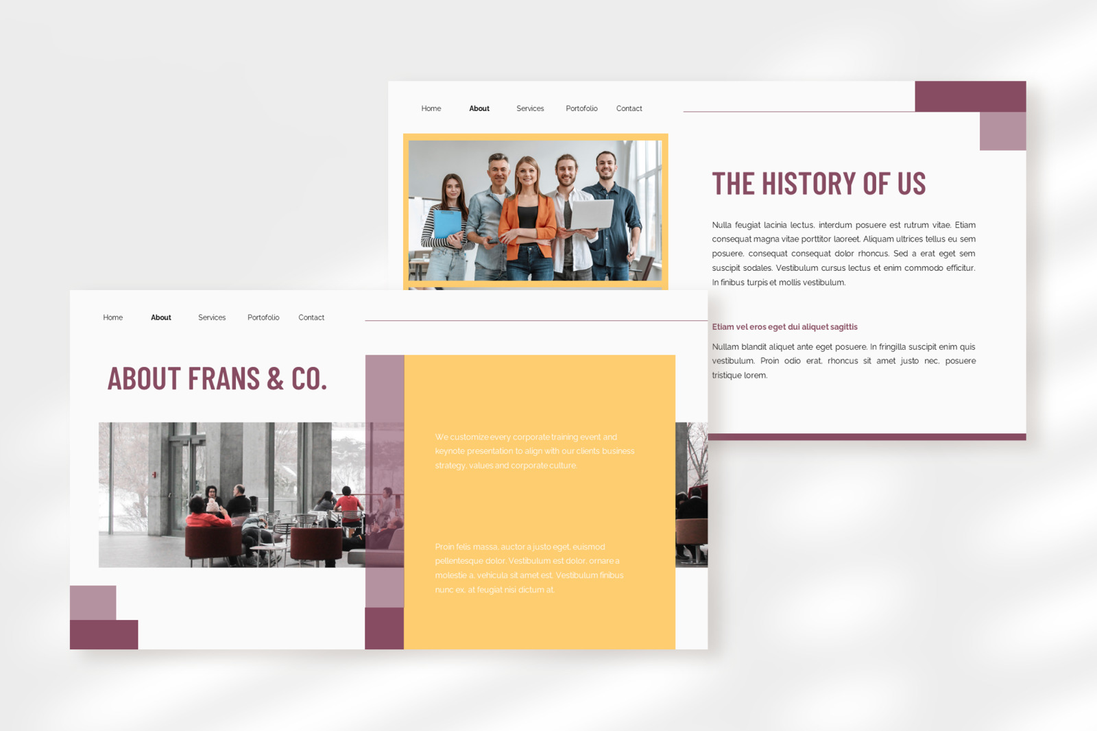 Frans – mulberry modern company profile presentation Frans – mulberry modern company profile presentation