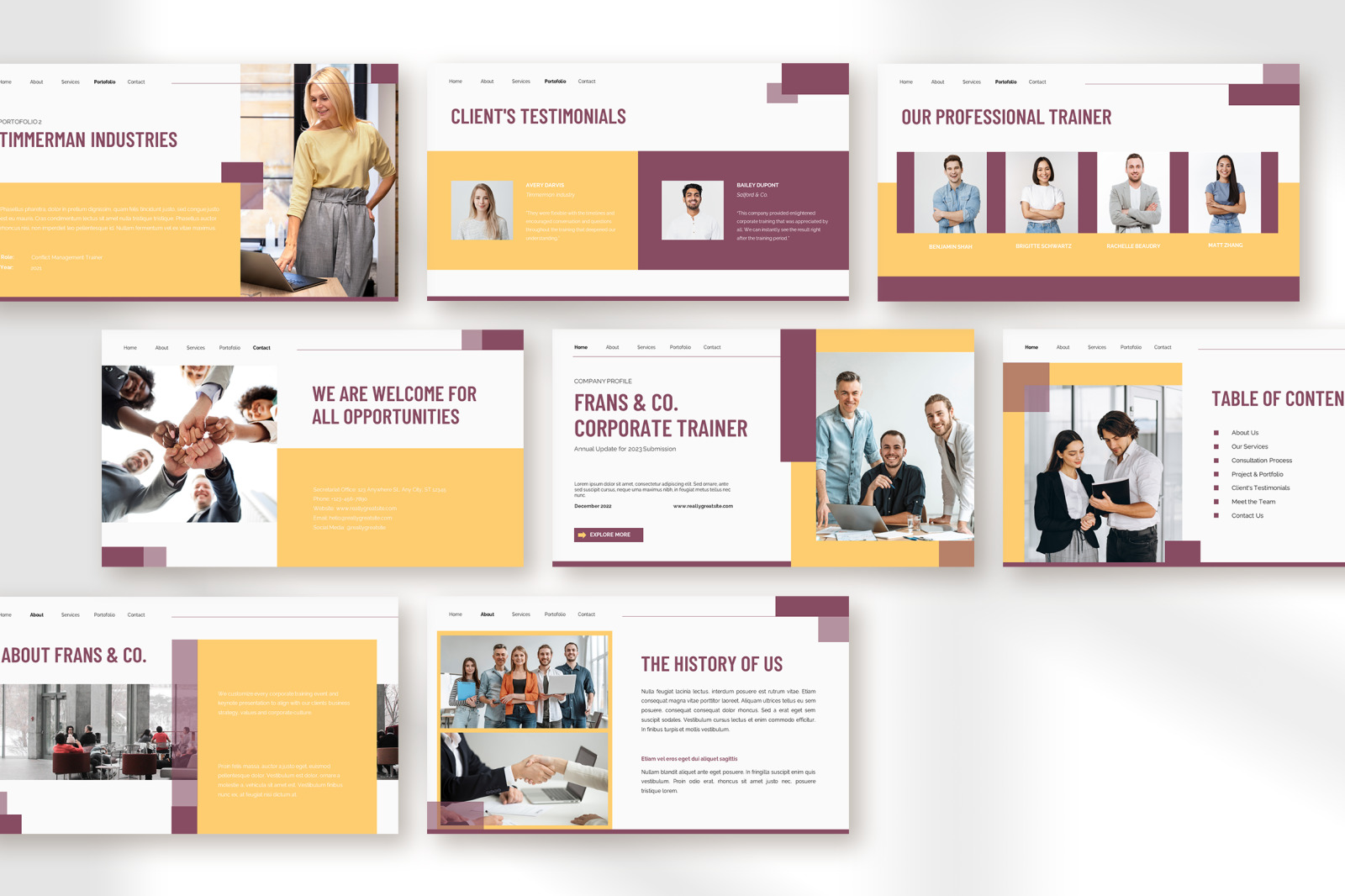 Frans – mulberry modern company profile presentation Frans – mulberry modern company profile presentation