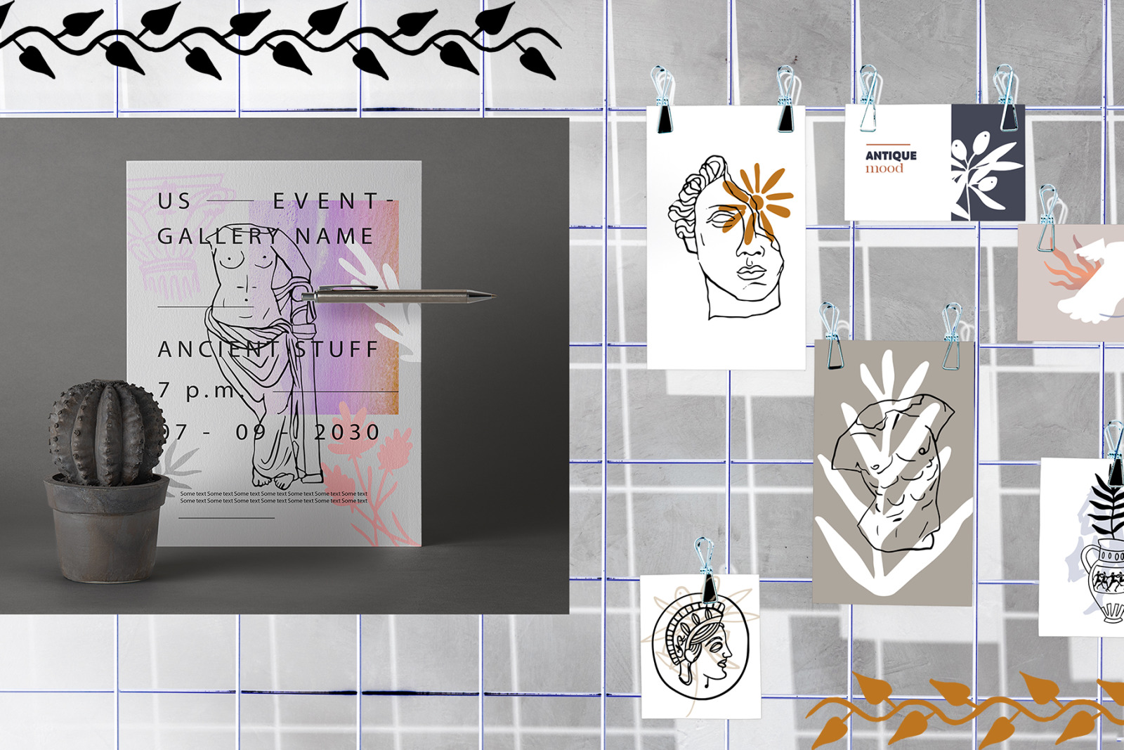 Ancient Greece. Antique vector set Ancient Greece. Antique vector set