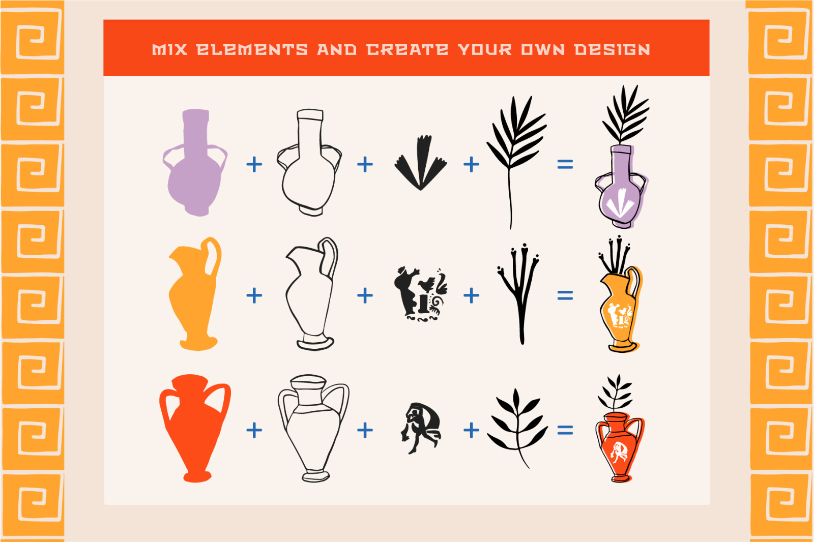 Ancient Greece. Antique vector set Ancient Greece. Antique vector set