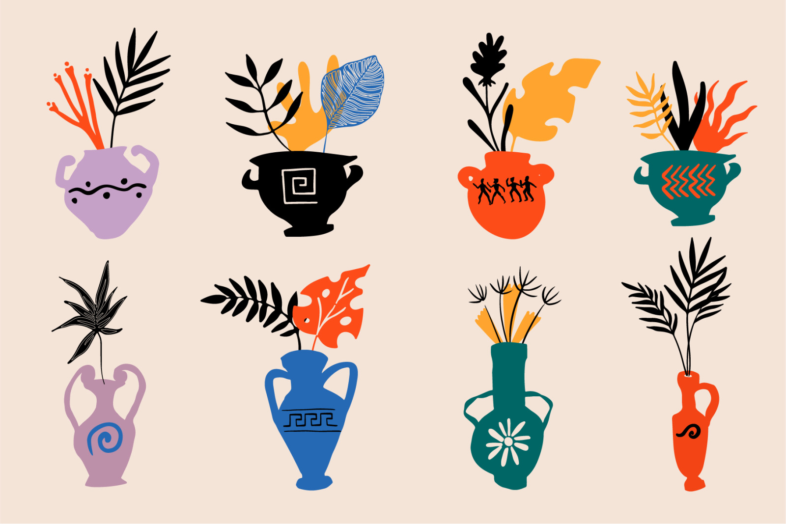 Ancient Greece. Antique vector set