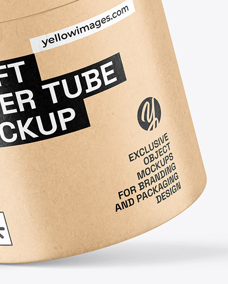 Kraft Paper Tube Mockup