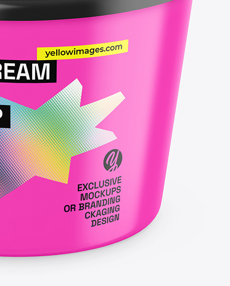 Sour Cream Cup Mockup