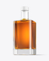 Clear Glass Whisky Bottle Mockup