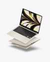 Two MacBook Air M2 Starlight Mockup