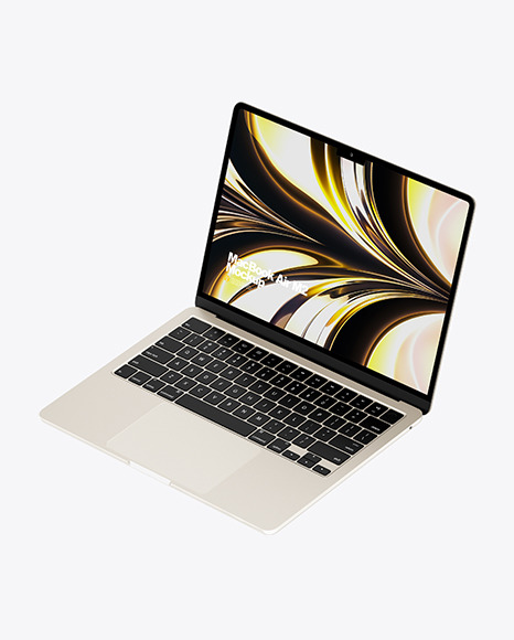 Two MacBook Air M2 Starlight Mockup