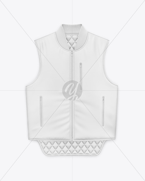 Cotton Vest w/ Zipped Pockets Mockup