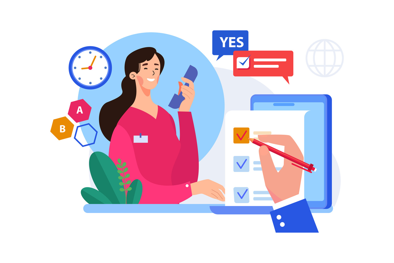 M647_Online Survey Illustration Pack M647_Online Survey Illustration Pack