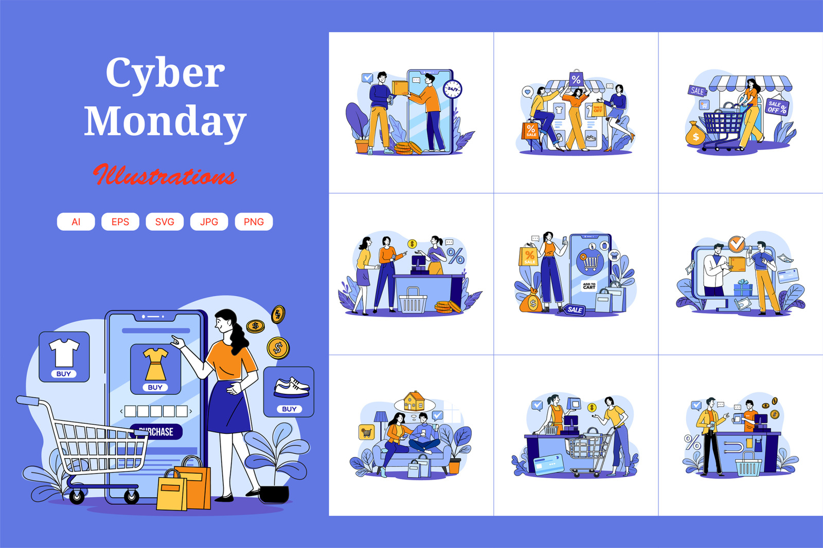 M656_Cyber Monday Illustration Pack