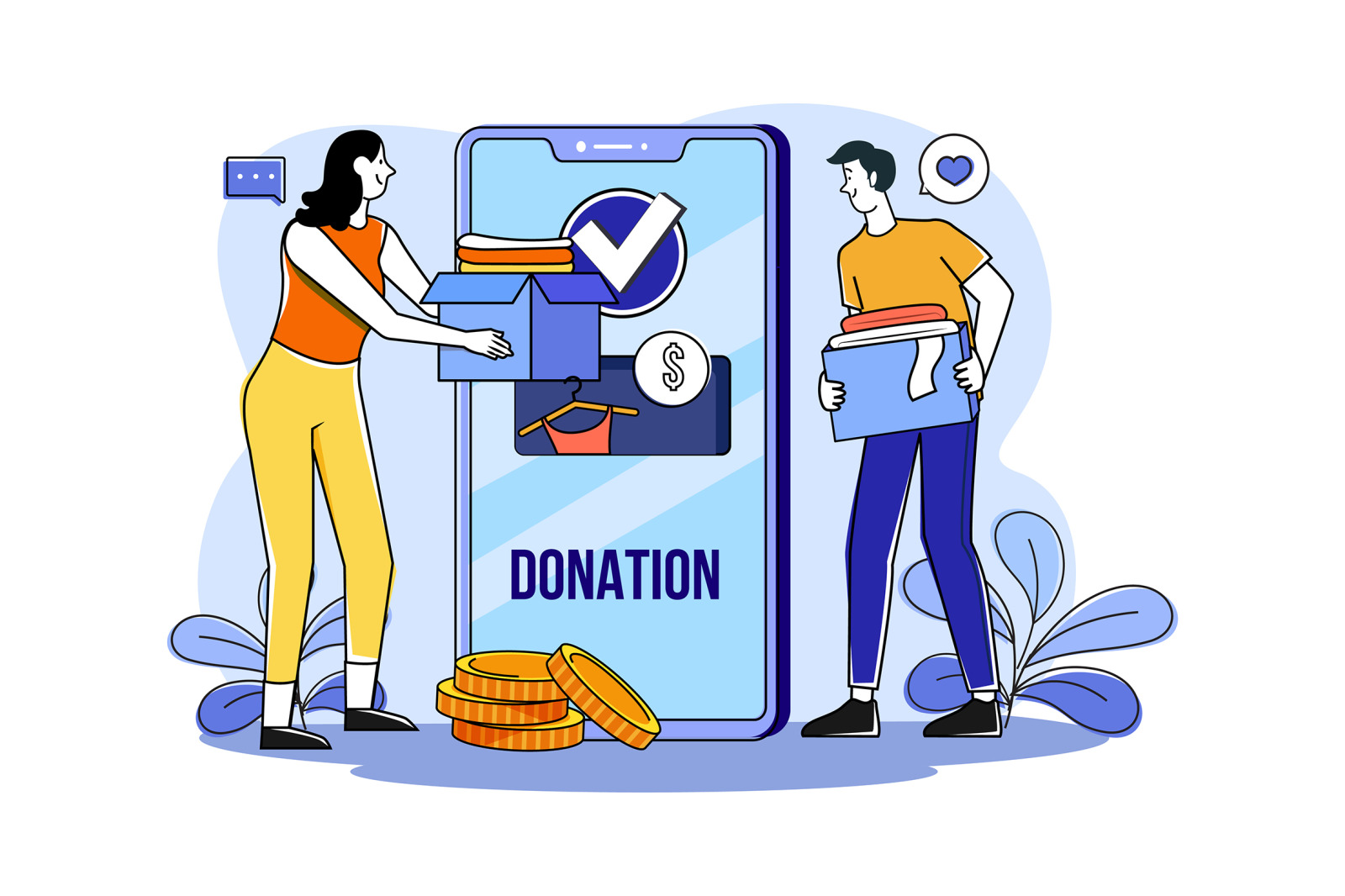 M657_Charity and Donation Illustration Pack M657_Charity and Donation Illustration Pack