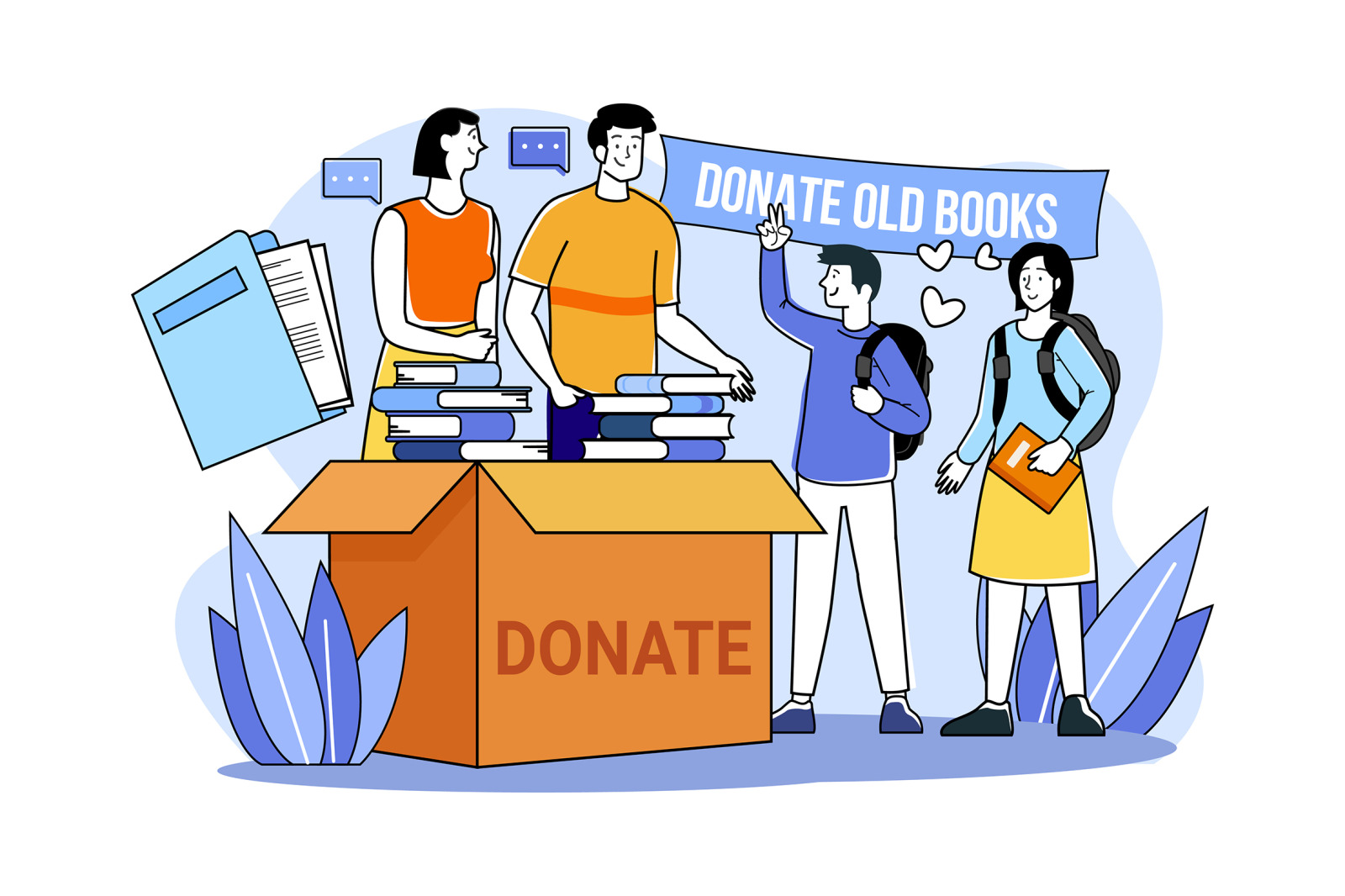 M657_Charity and Donation Illustration Pack