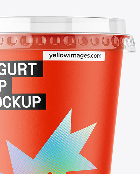 Matte Yogurt Cup Mockup