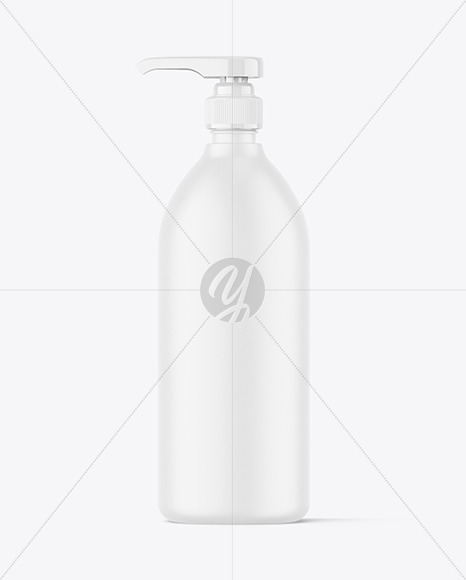 Matte Bottle with Pump Mockup Matte Bottle with Pump Mockup