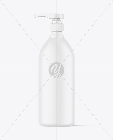 Matte Bottle with Pump Mockup