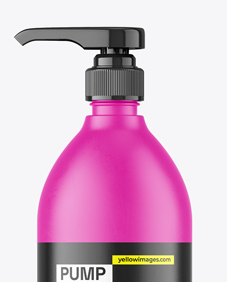 Matte Bottle with Pump Mockup