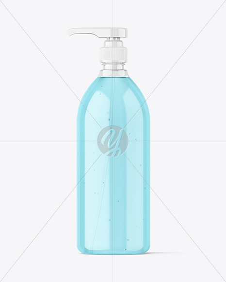 Clear Bottle with Pump Mockup