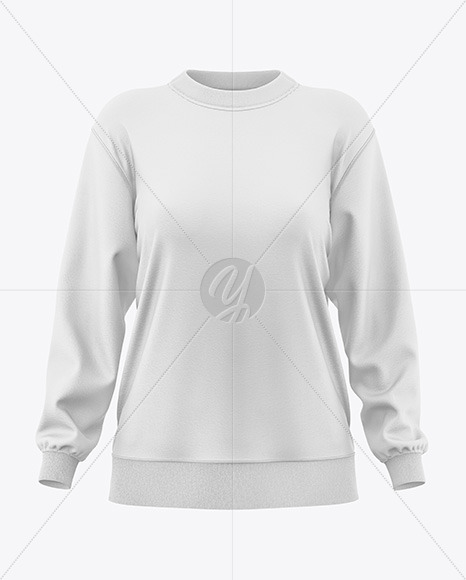 Women's Oversize Sweatshirt Mockup - Front View