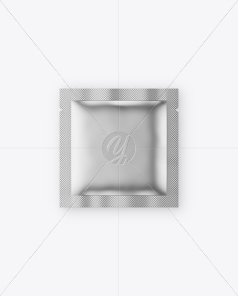 Matte Metallic Sachet Mockup