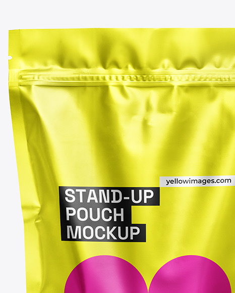 Metallic Stand-up Pouch Mockup